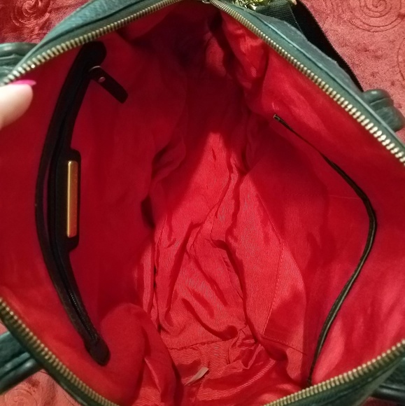 Isabella Fiore ~ Black Leather & Tapestry Handbag - Picture 4 of 8